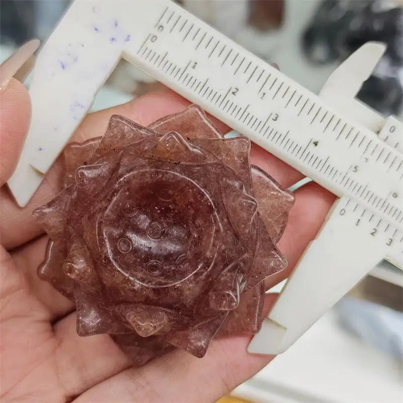 Pink Strawberry Quartz Lotus-ToShay.org