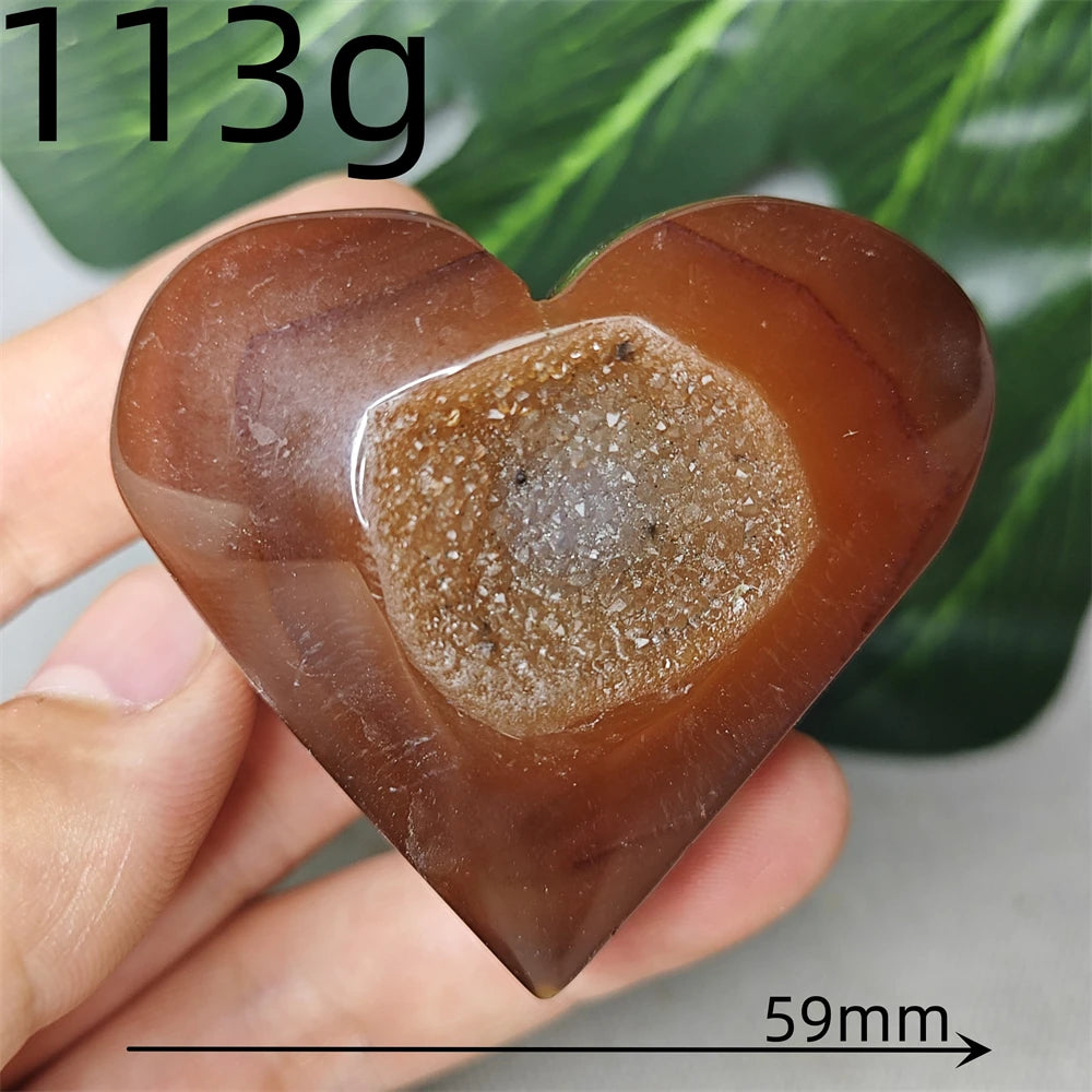 Red Agate Geode Heart-ToShay.org