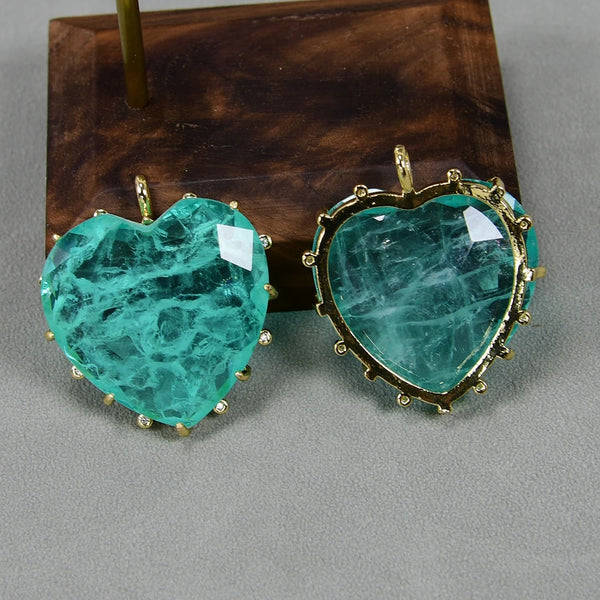 Green Quartz Crystal Heart-ToShay.org