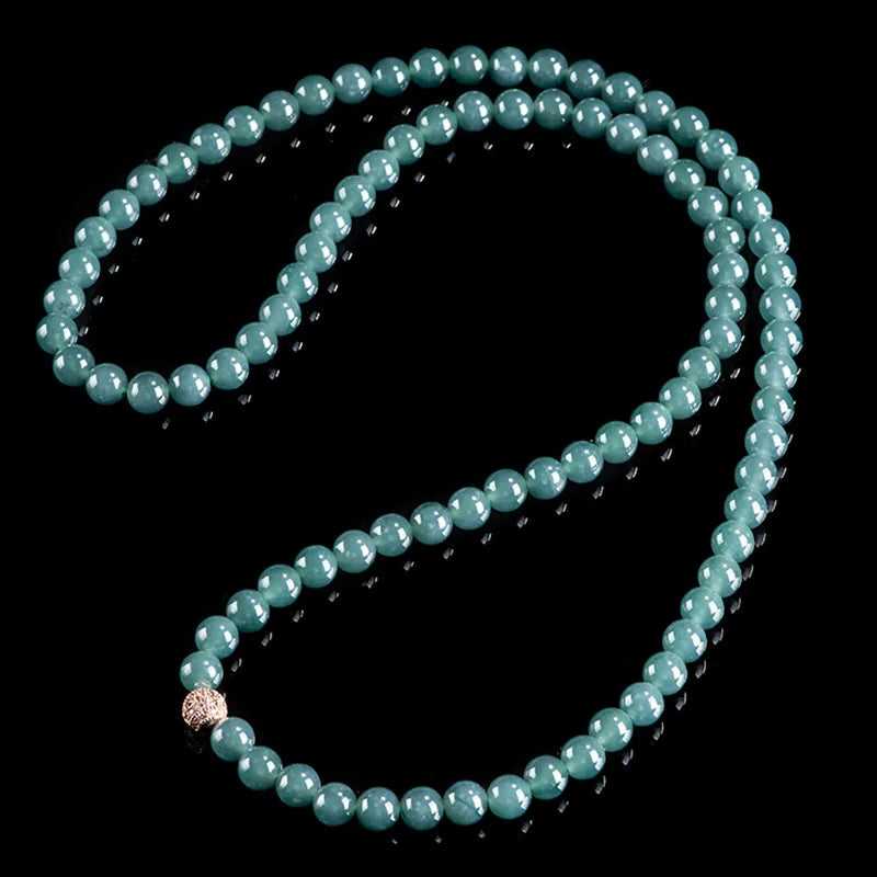 Green Jadeite Bead Necklace-ToShay.org