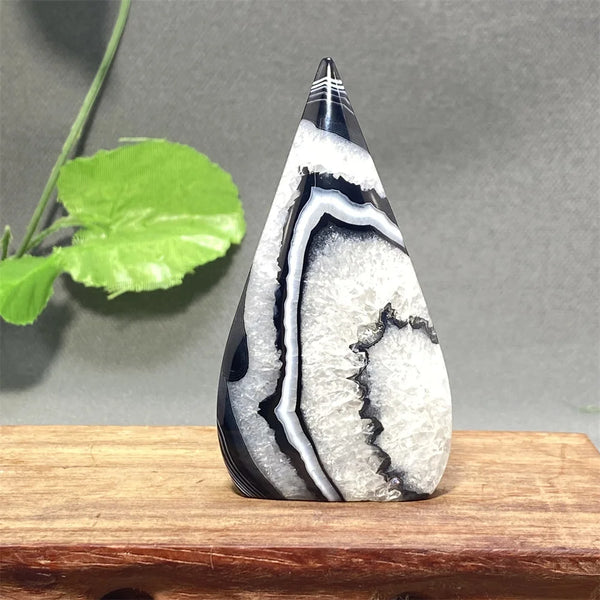 Black Striped Agate Flame-ToShay.org