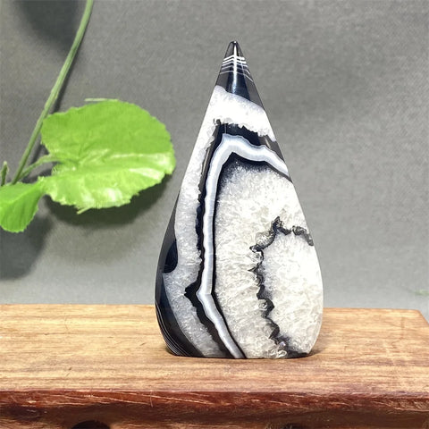 Black Striped Agate Flame-ToShay.org