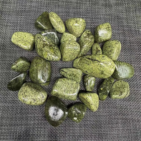 Green Serpentine Tumbled Stones-ToShay.org