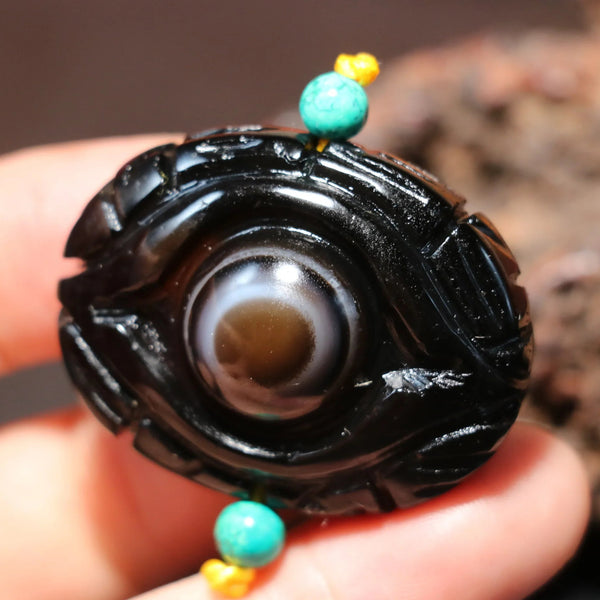 Black Onyx Eye Pendant-ToShay.org