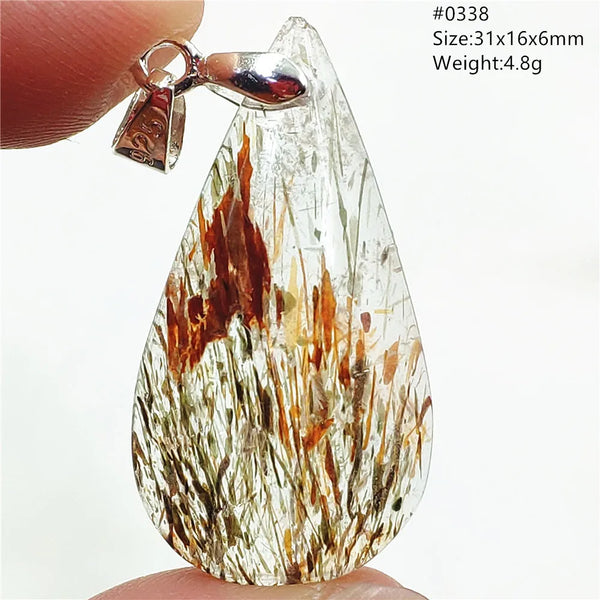 Gold Rutilated Quartz Pendant-ToShay.org