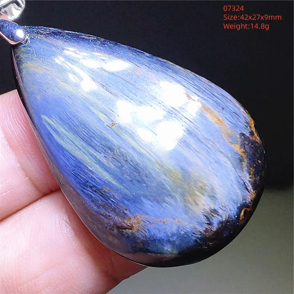 Blue Pietersite Chatoyant Pendant-ToShay.org