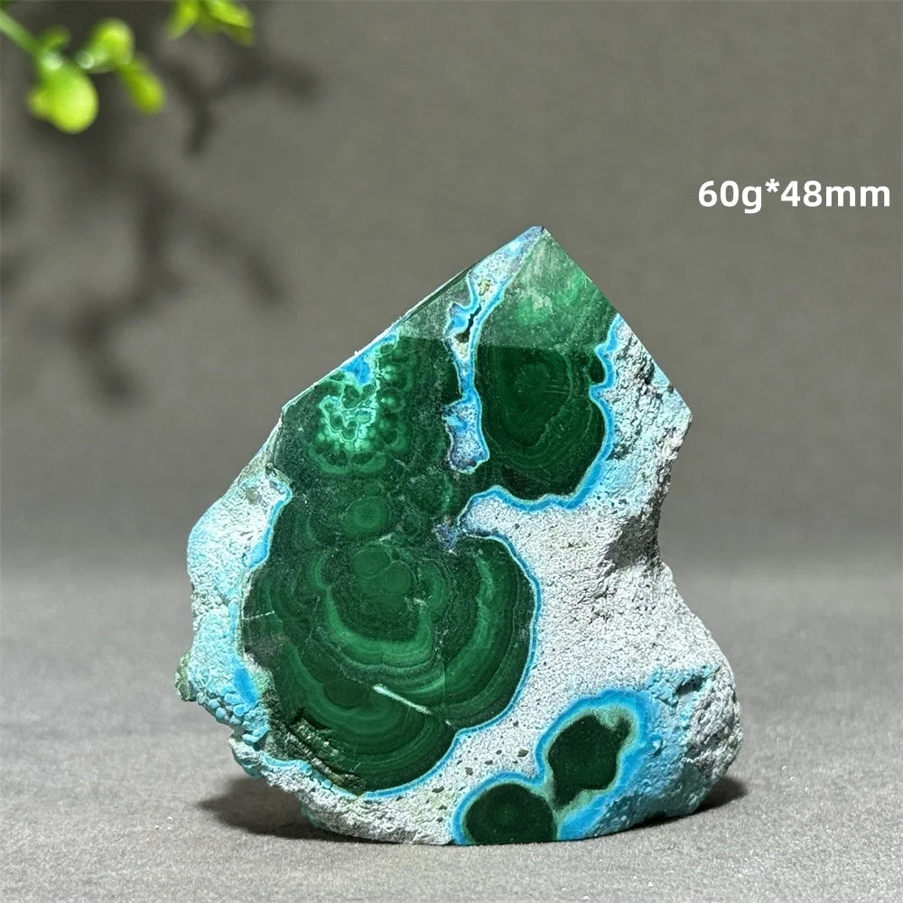 Blue Chrysocolla Malachite Point-ToShay.org