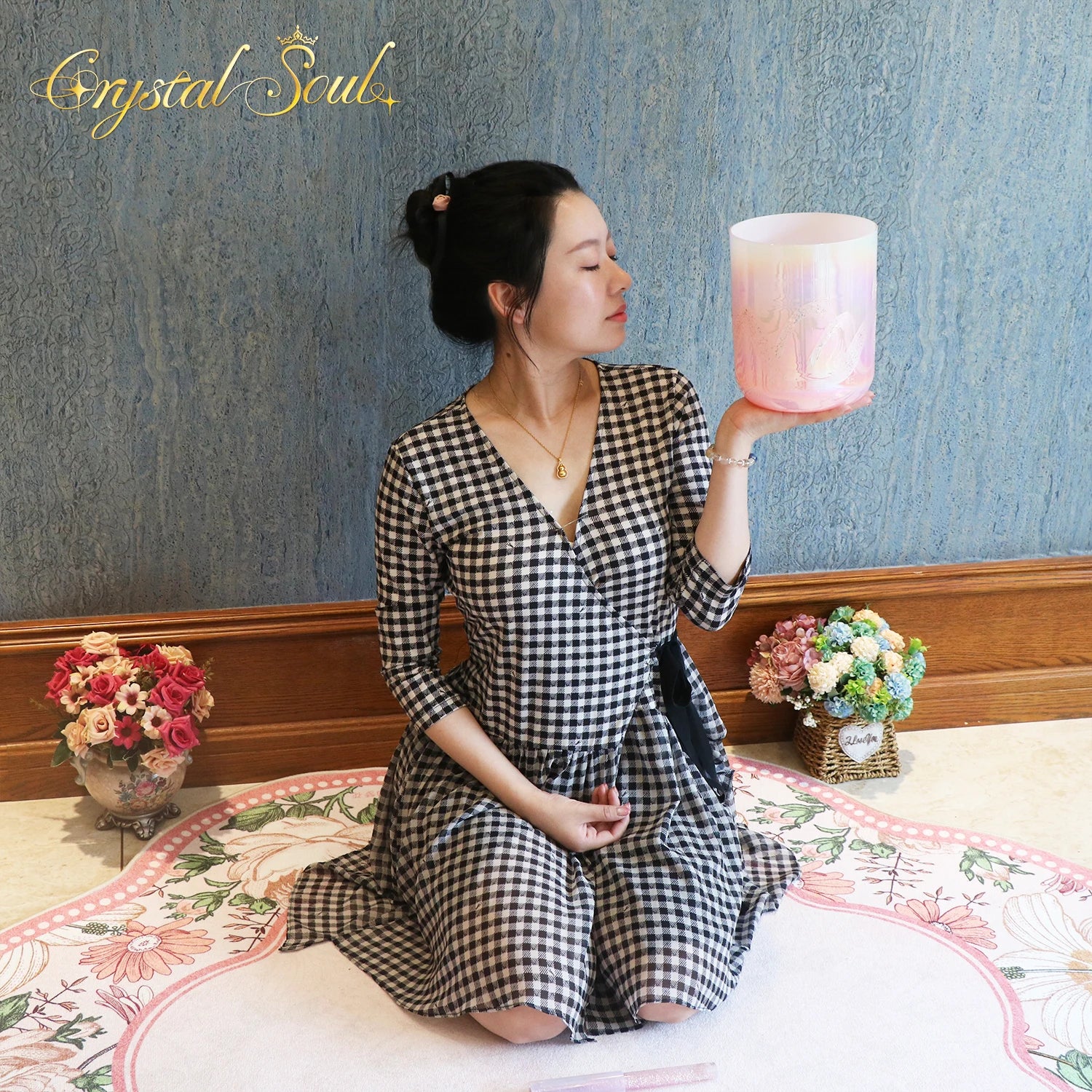 Pink Crystal Singing Bowl-ToShay.org