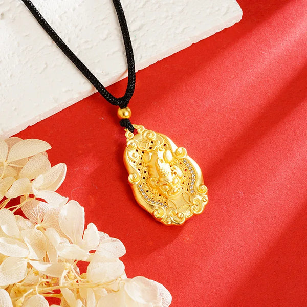 Gold Xiangyun Pendant-ToShay.org