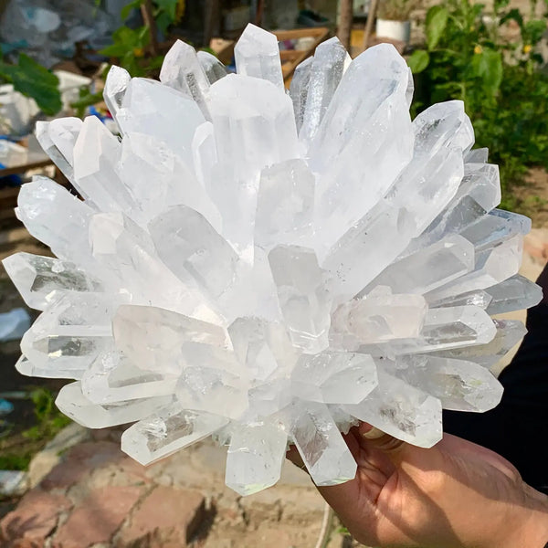 White Quartz Crystal Cluster-ToShay.org