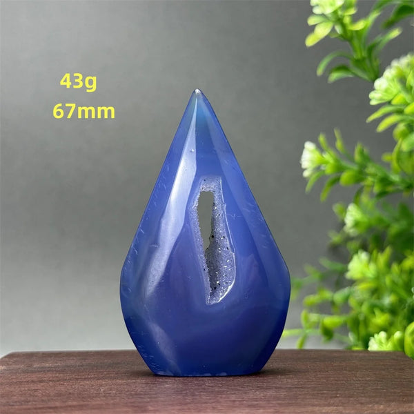 Blue Agate Geode Torch-ToShay.org