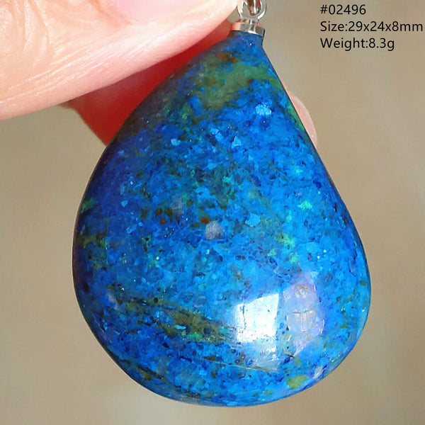 Blue Azulite Malachite Pendant-ToShay.org