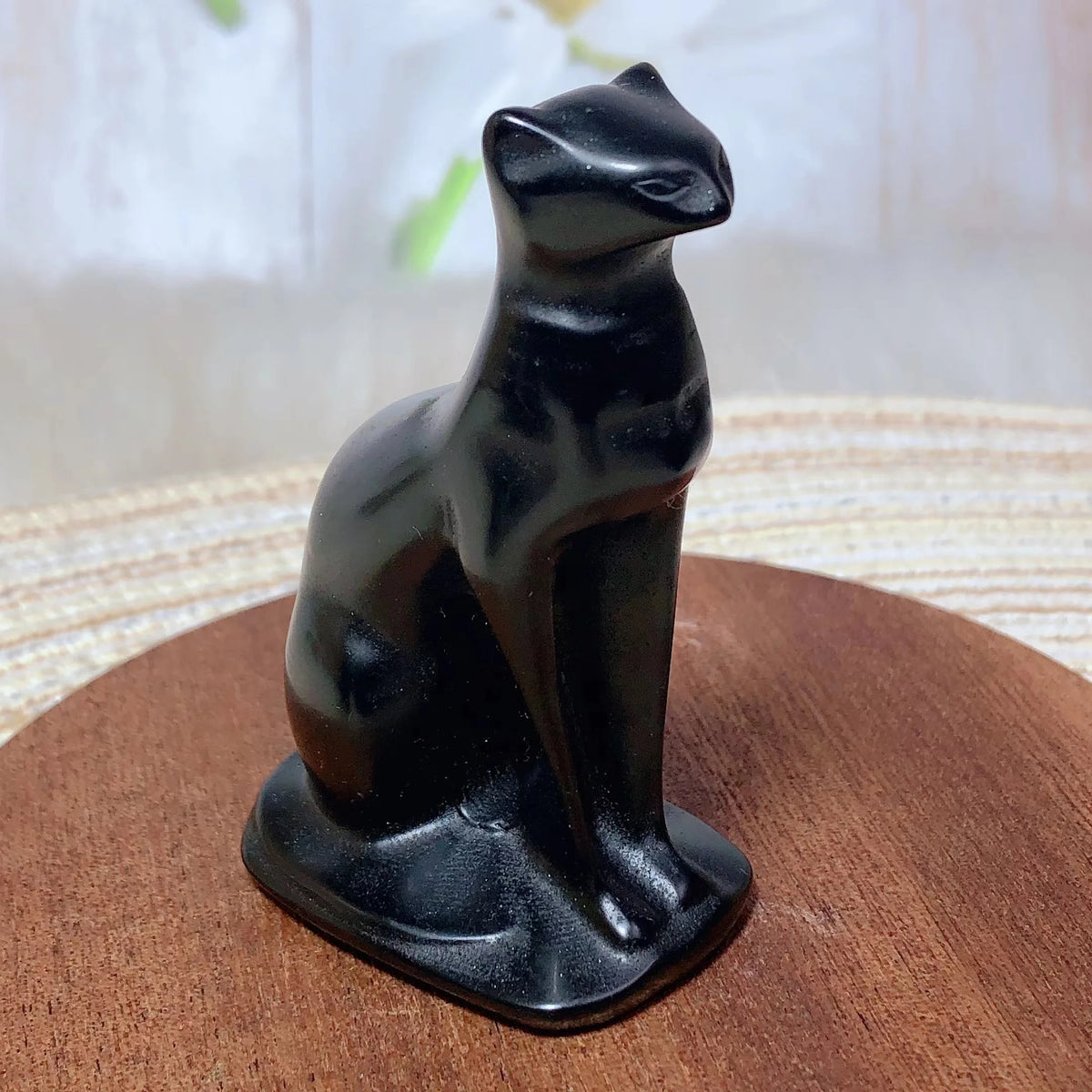 Black Obsidian Egyptian Cat-ToShay.org