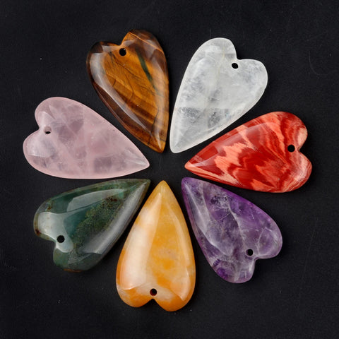 Mixed Crystal Heart Pendant-ToShay.org