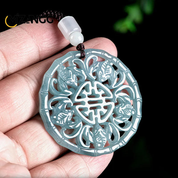 Blue Jadeite Blessings Pendant-ToShay.org