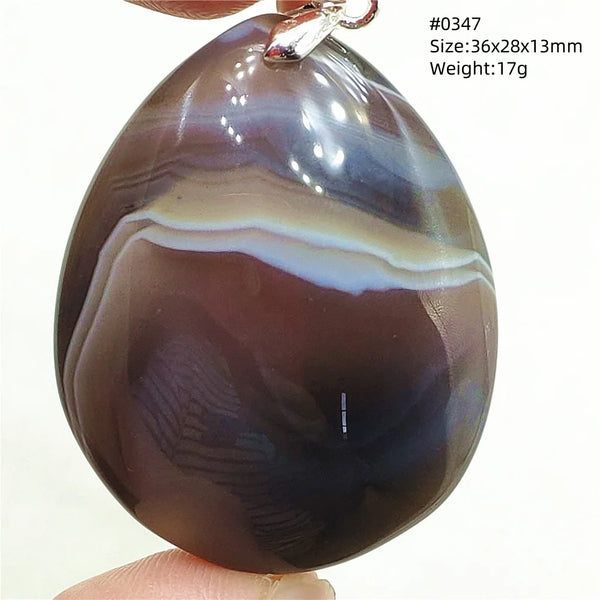 Grey Brown Agate Pendant-ToShay.org