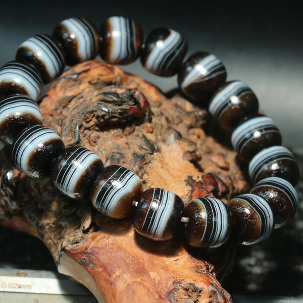 Tibetan Agate Dzi Bracelet-ToShay.org