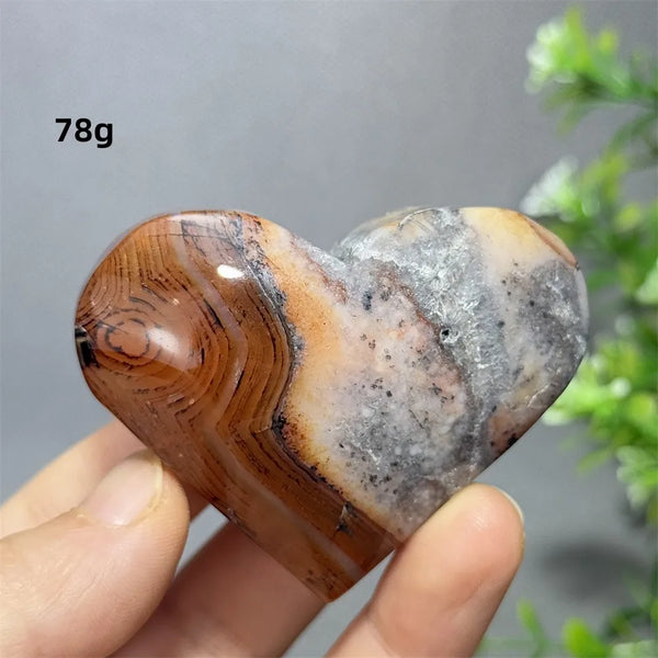 Red Striped Agate Heart-ToShay.org