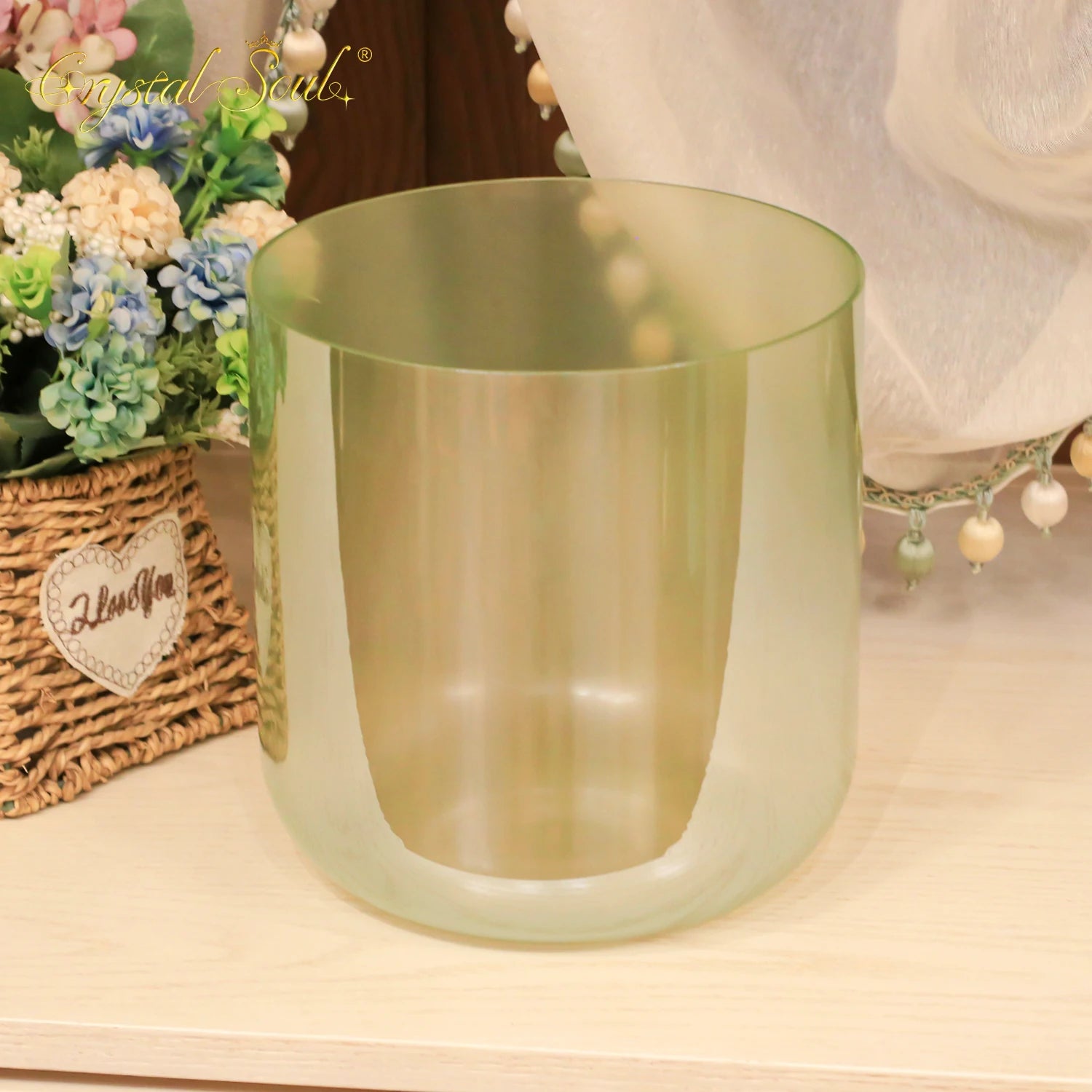 Green Crystal Singing Bowl-ToShay.org