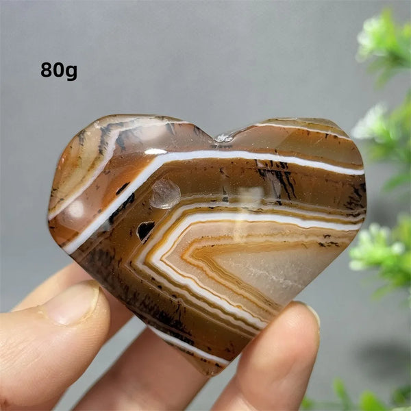 Red Striped Agate Heart-ToShay.org