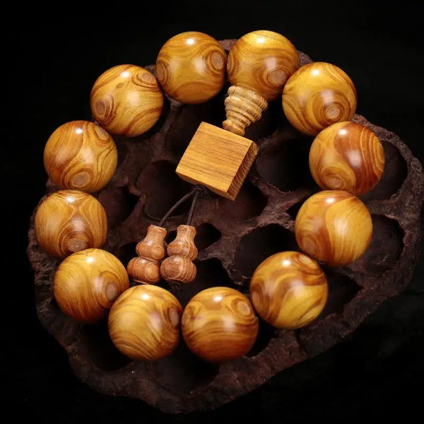 Gold Pomelo Wood Bracelet-ToShay.org