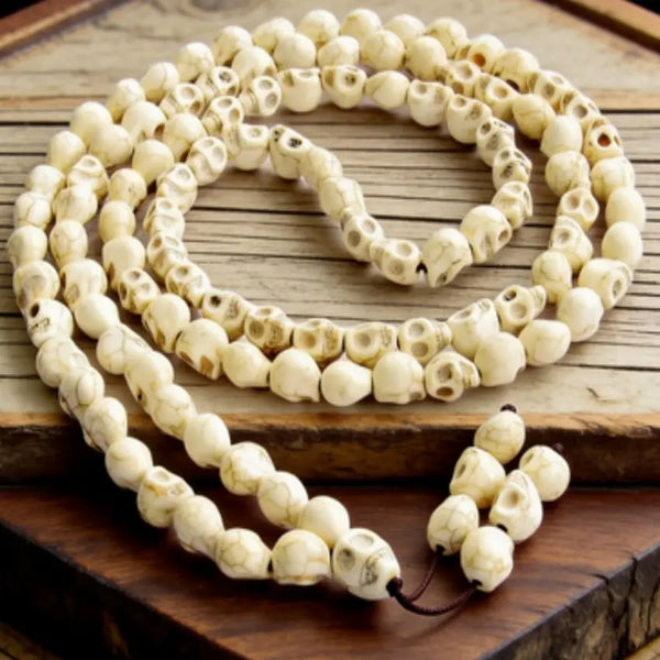 White Turquoise Skull Beads-ToShay.org