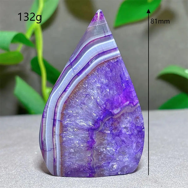 Violet Striped Agate Flame-ToShay.org