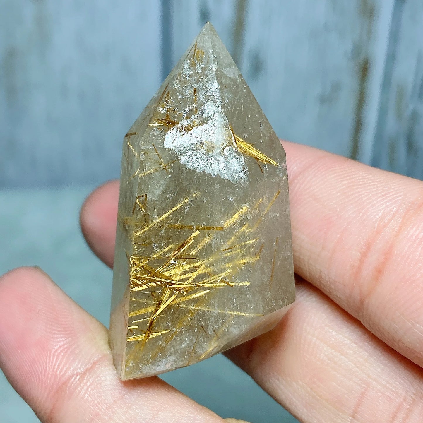 Gold Rutilated Crystal Point-ToShay.org