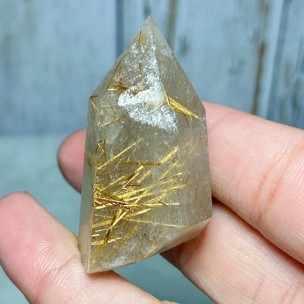Gold Rutilated Crystal Point-ToShay.org