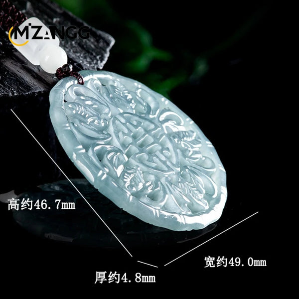 Blue Jadeite Blessings Pendant-ToShay.org