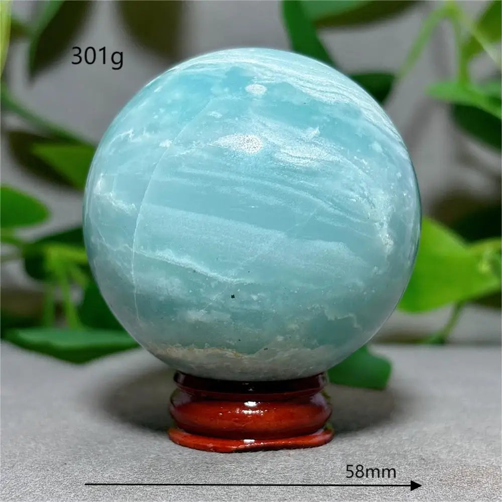 Blue Caribbean Calcite Ball-ToShay.org
