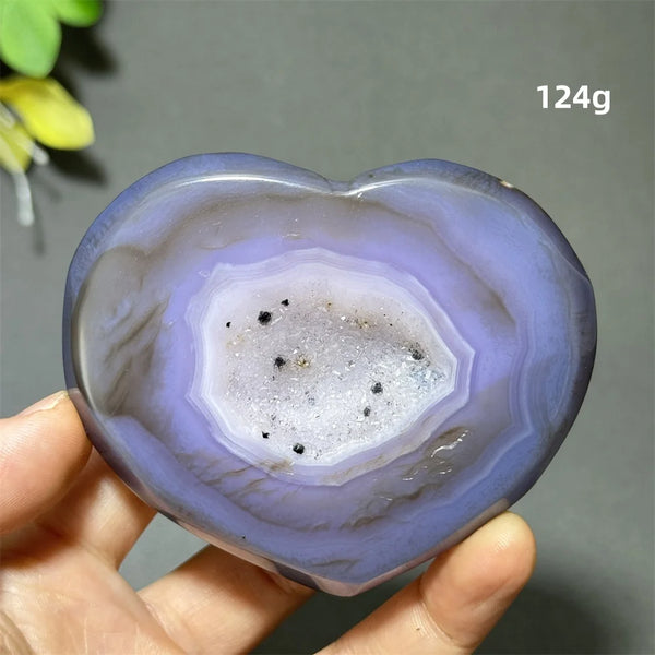 Purple Agate Geode Heart-ToShay.org