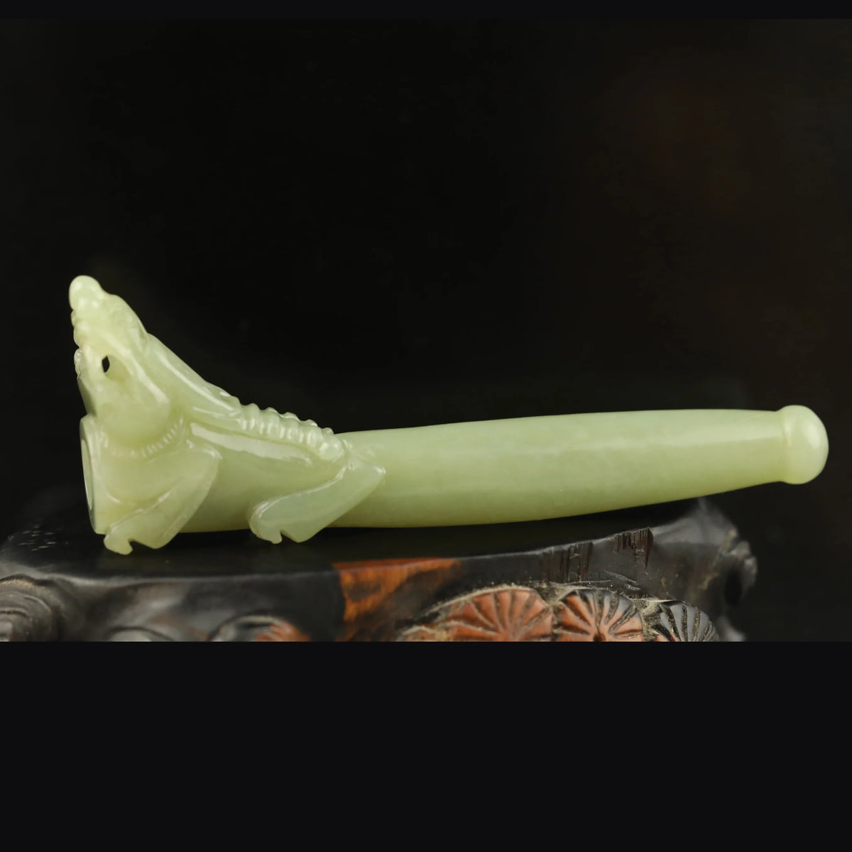Green Jade Dragon Pipe-ToShay.org