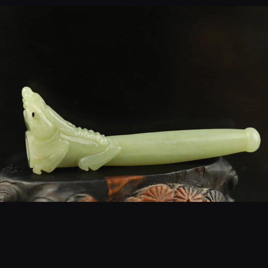 Green Jade Dragon Pipe-ToShay.org