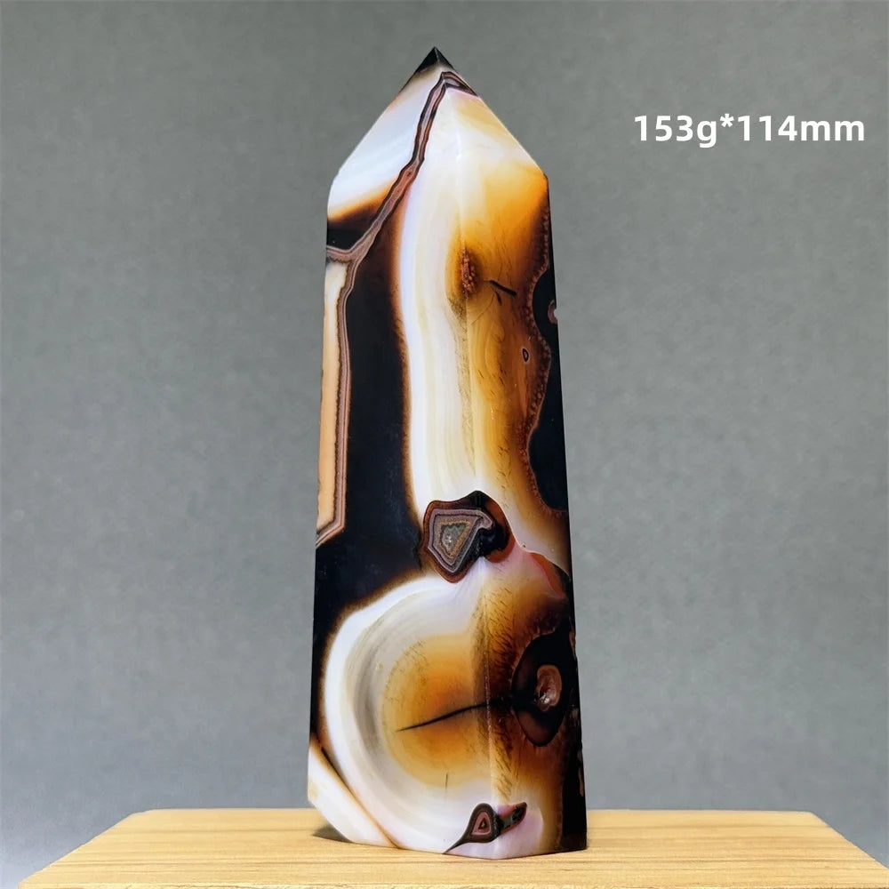 Orange Striped Agate Obelisk-ToShay.org