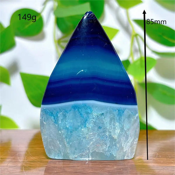 Blue Silk Agate Flame-ToShay.org