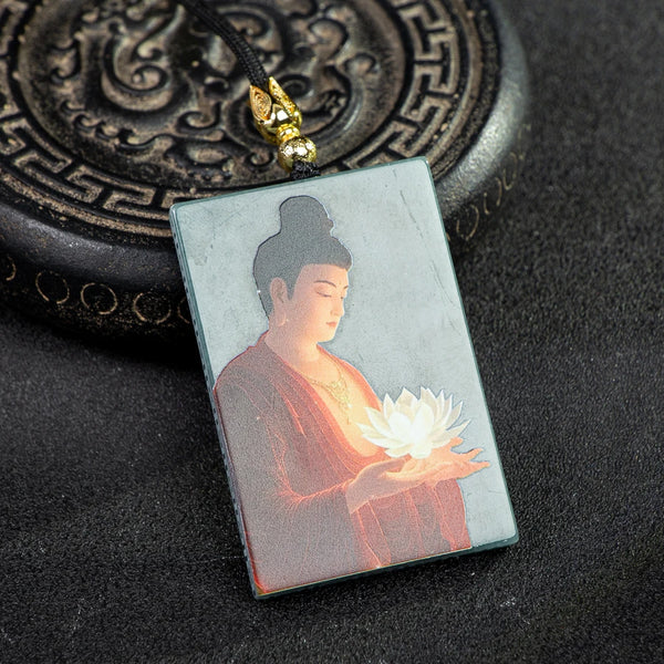 Green Jade Buddha Pendant-ToShay.org