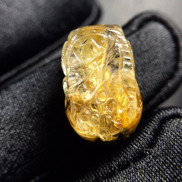 Gold Rutilated Quartz Pendant-ToShay.org