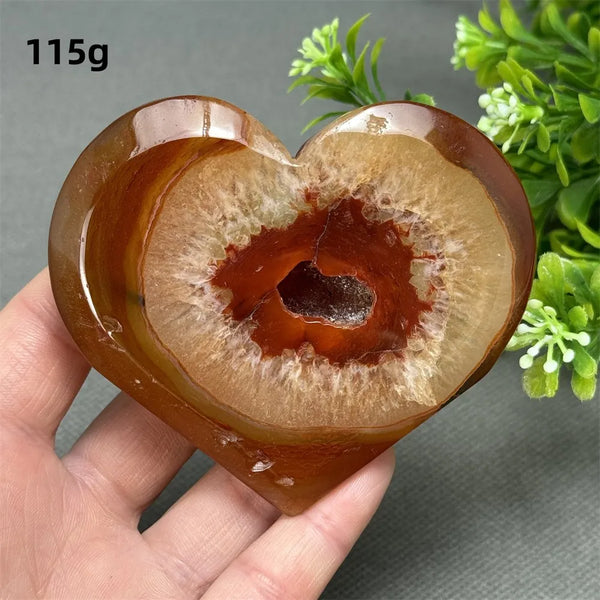 Red Agate Geode Heart-ToShay.org