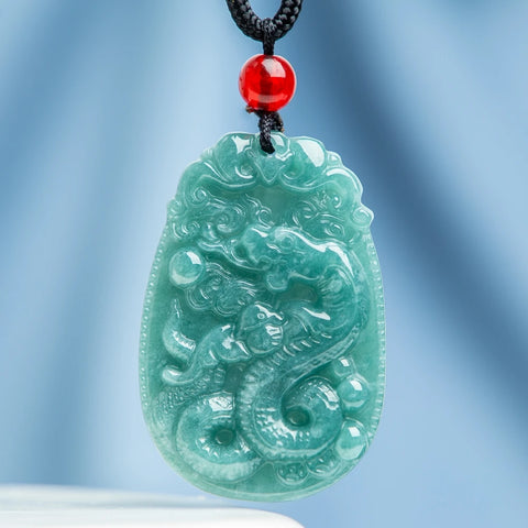 Blue Jade Snake Pendant-ToShay.org