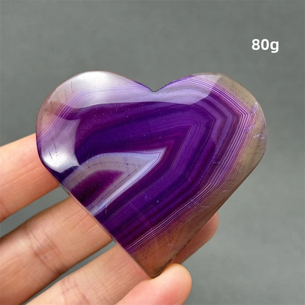 Purple Agate Heart-ToShay.org