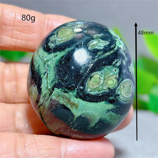 Green Malachite Palm Stone-ToShay.org
