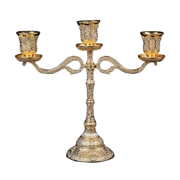 Gold Embossed Candelabras-ToShay.org
