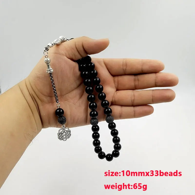 Black Agate Prayer Beads-ToShay.org
