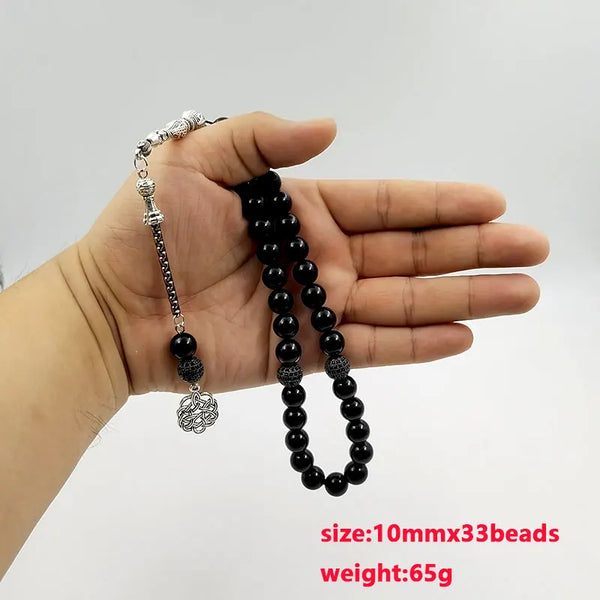 Black Agate Prayer Beads-ToShay.org