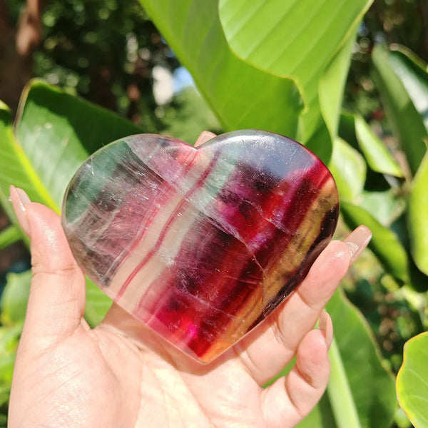 Rainbow Fluorite Heart-ToShay.org