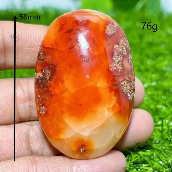 Orange Carnelian Palm Stone-ToShay.org
