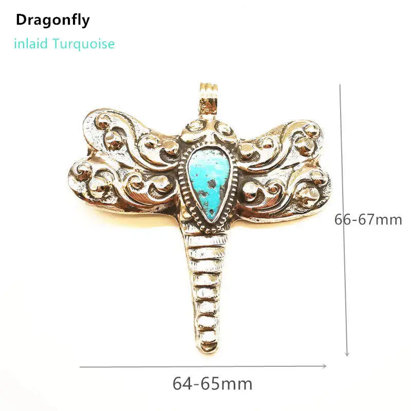 Silver Dragonfly Pendants-ToShay.org