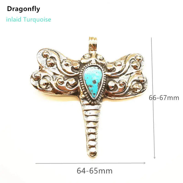 Silver Dragonfly Pendants-ToShay.org