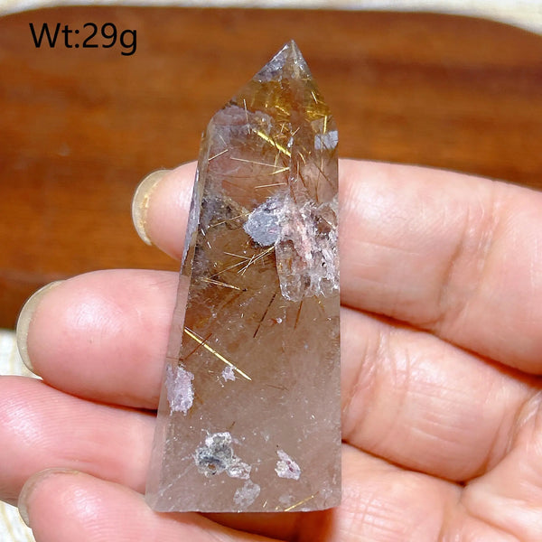Gold Rutilated Crystal Point-ToShay.org